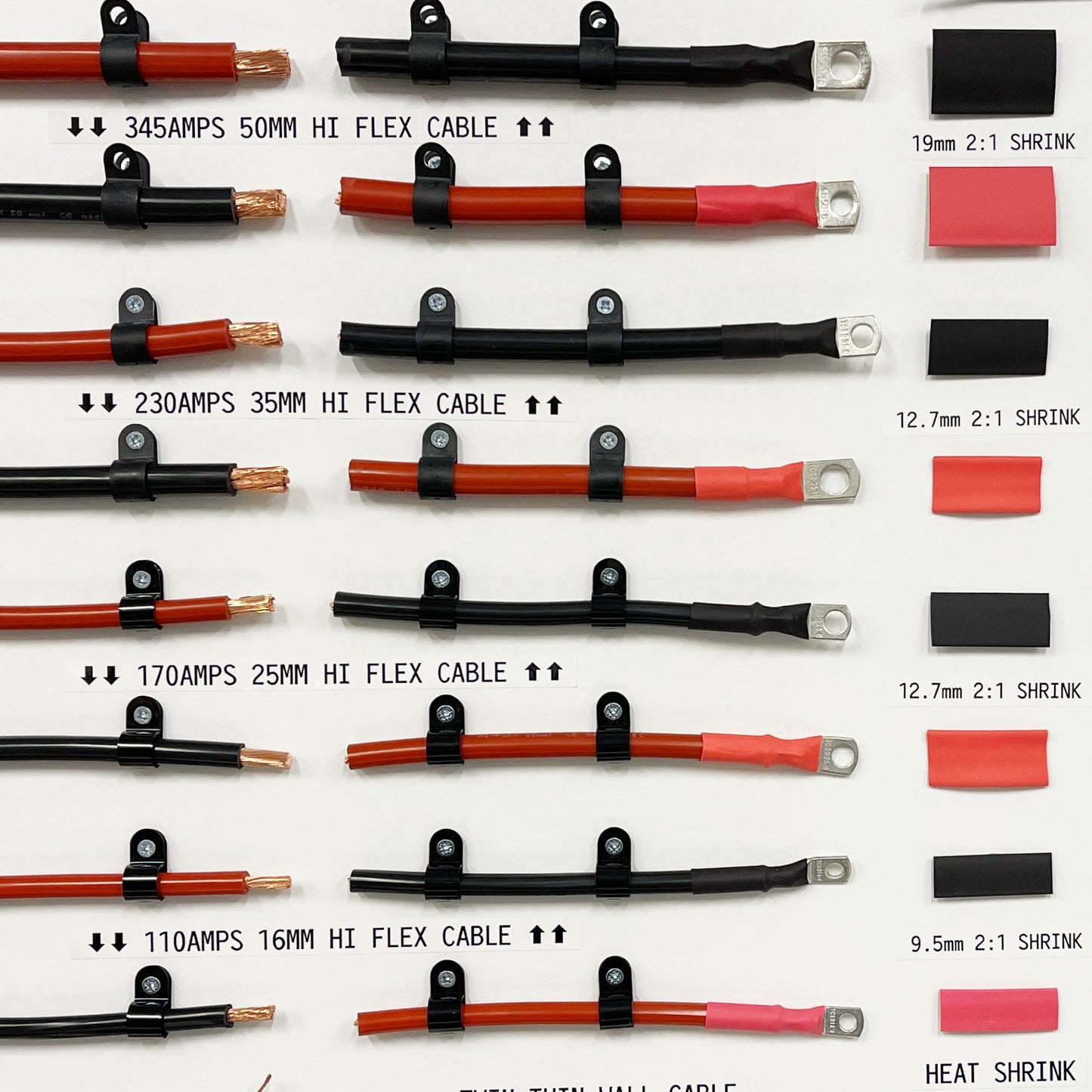 Cable Heat Shrink Various Sizes