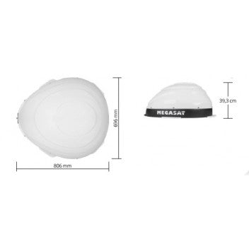 Megasat Kompact 3 Sat-Dome - Single LNB D3264