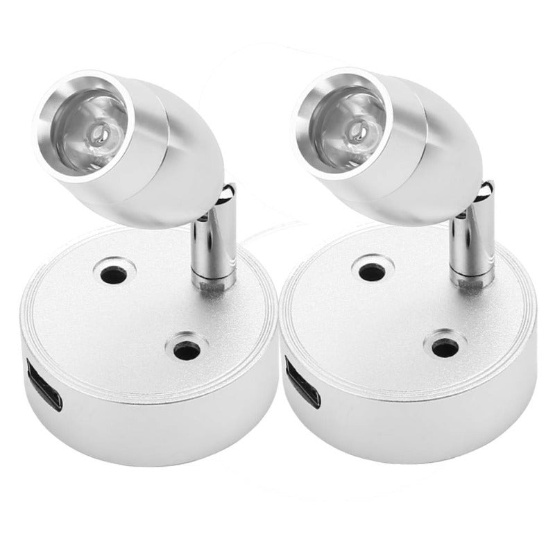 12V LED Interior Spot Reading Light Touch Switch USB