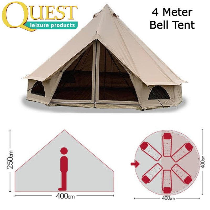 Quest 4M or 5m Classic Clamping Bell Tent 2023 Polycotton Yurt Tipi