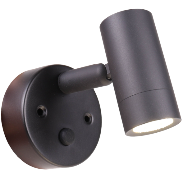 Nano 12V LED Spot Light With USB Socket Black