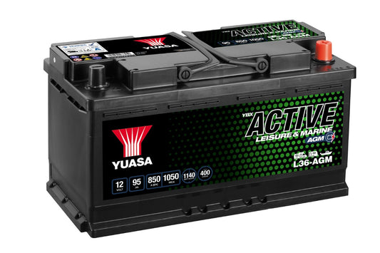 Yuasa L36-AGM Active Leisure AGM Battery 12V 95Ah 850A Class A battery