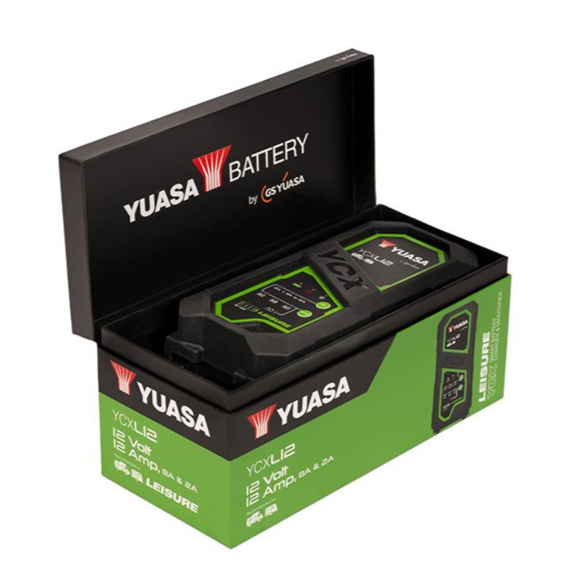 Yuasa Leisure Battery Charger Lithium ion, AGM, Gel, Wet 12Amp  fast charge