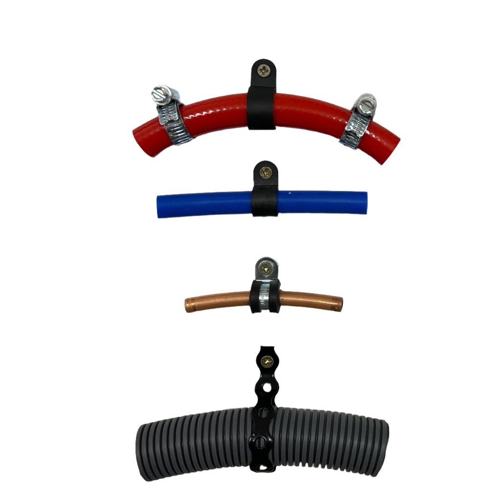 Pipe and cable clips and fixings