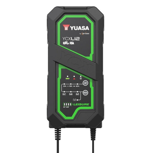 Yuasa Leisure Battery Charger Lithium ion, AGM, Gel, Wet 12Amp  fast charge